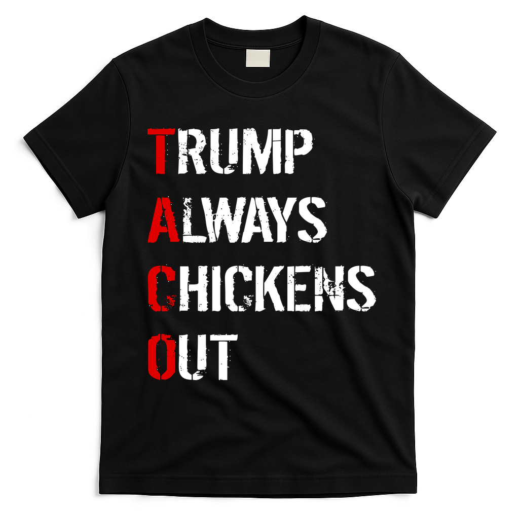 Taco Trump Always Chickens Out T-Shirt - Black