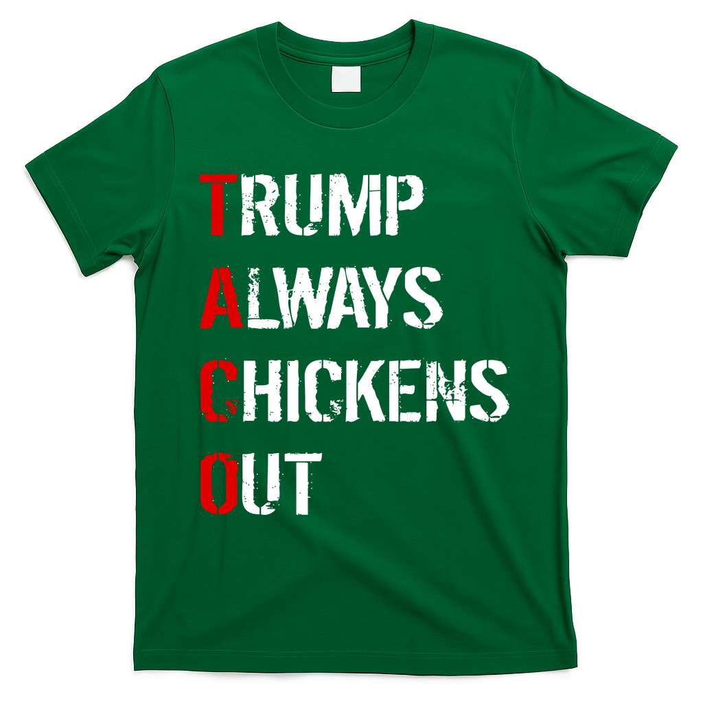 Taco Trump Always Chickens Out T-Shirt - Irish Green