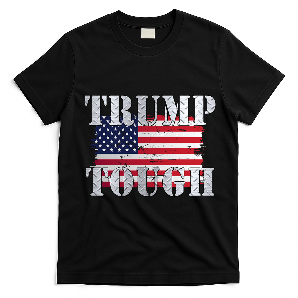 Trump Tough American Flag T-Shirt - Black