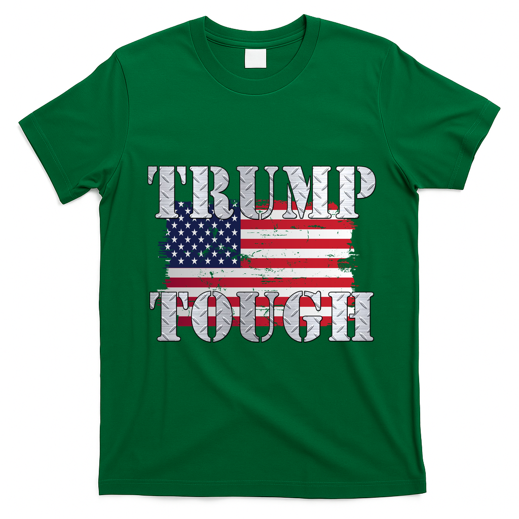Trump Tough American Flag T-Shirt - Irish Green