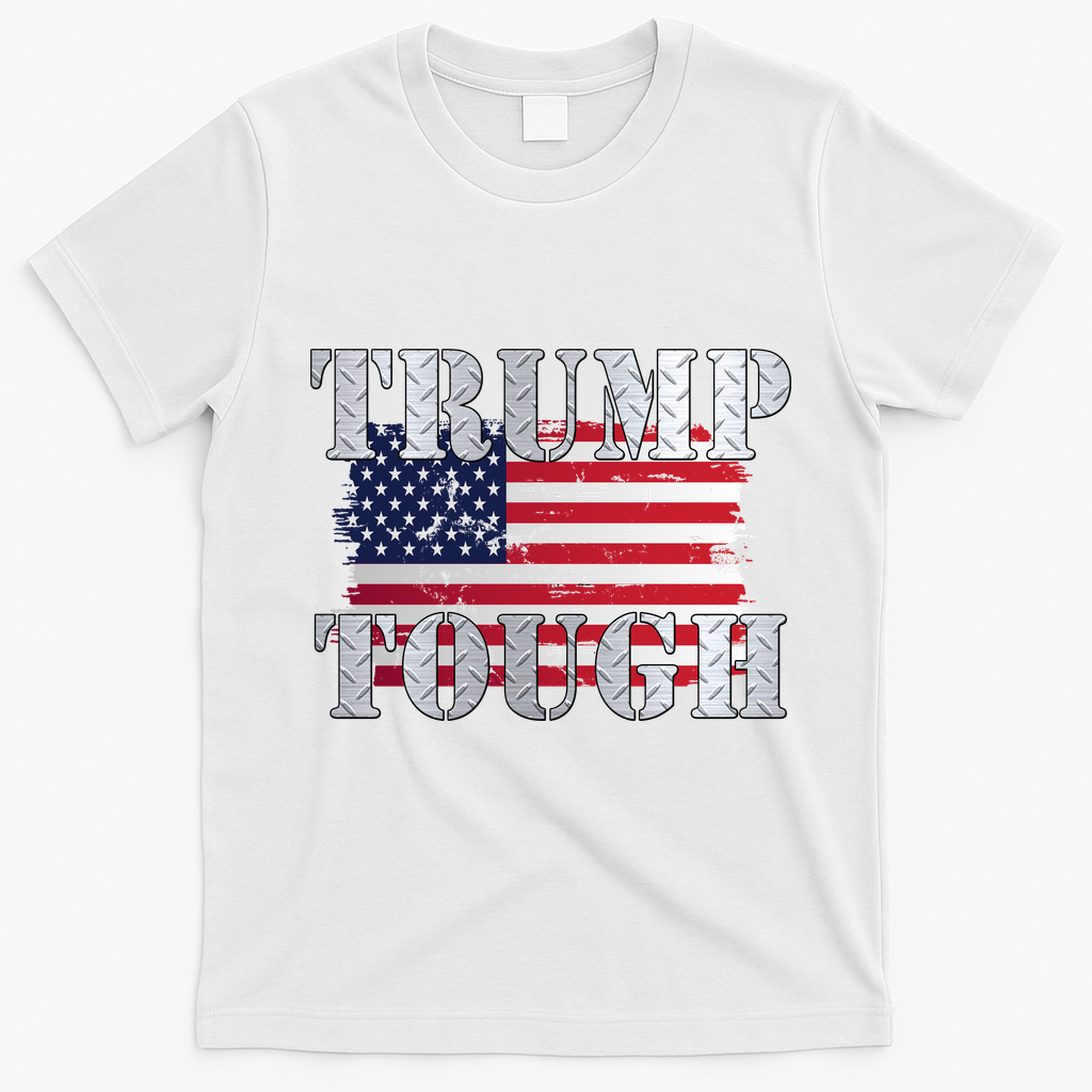 Trump Tough American Flag T-Shirt - White