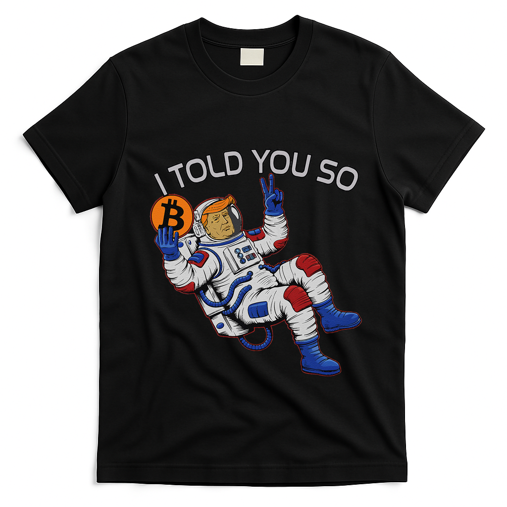 Thanks Trump Bitcoin I Told You So Joke Investment Squad T-Shirt - Black