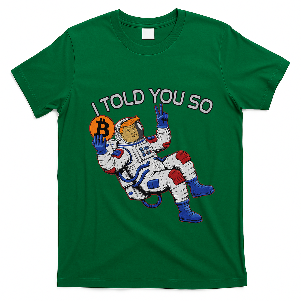 Thanks Trump Bitcoin I Told You So Joke Investment Squad T-Shirt - Irish Green
