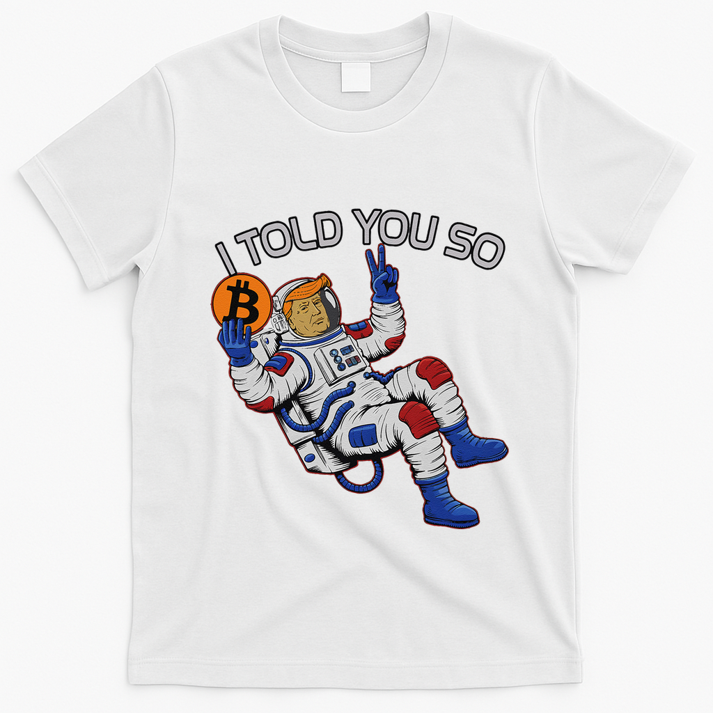 Thanks Trump Bitcoin I Told You So Joke Investment Squad T-Shirt - White