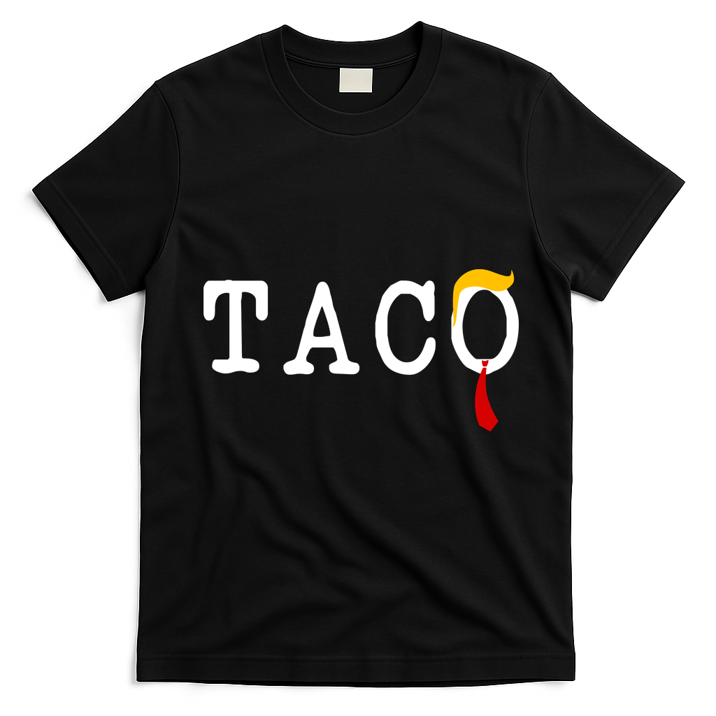 Taco Trump Donald Hair Tie Logo Funny Trending T-Shirt - Black