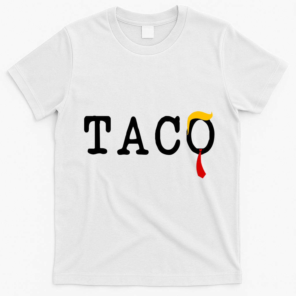 Taco Trump Donald Hair Tie Logo Funny Trending T-Shirt - White
