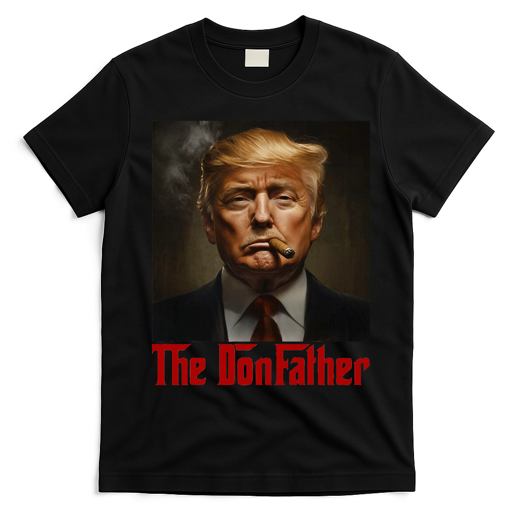 Trump The Donfather Cool American T-Shirt - Black