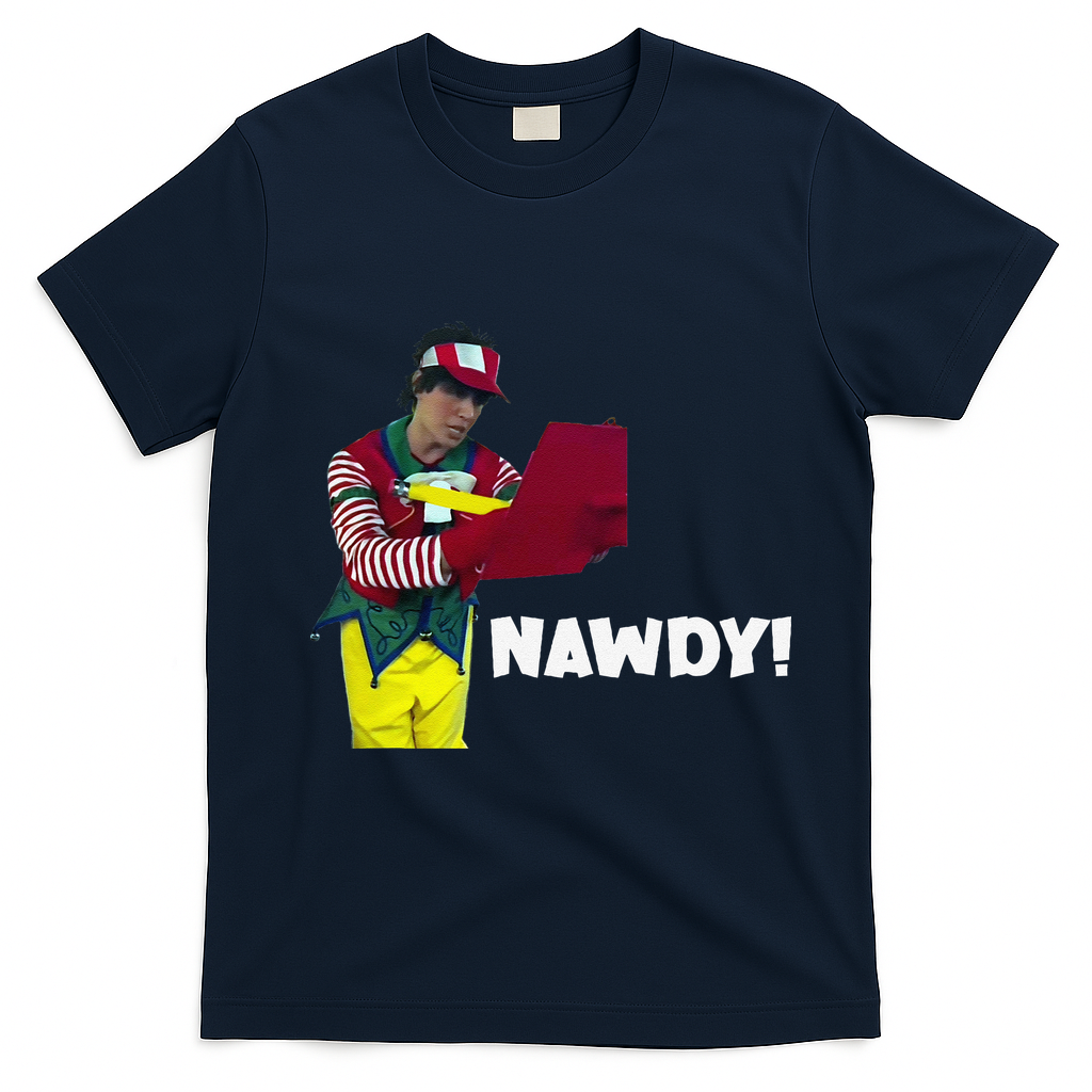 Tally The Elf Nawdy! Innocent Funny Christmas Holiday T-Shirt - Navy Blue