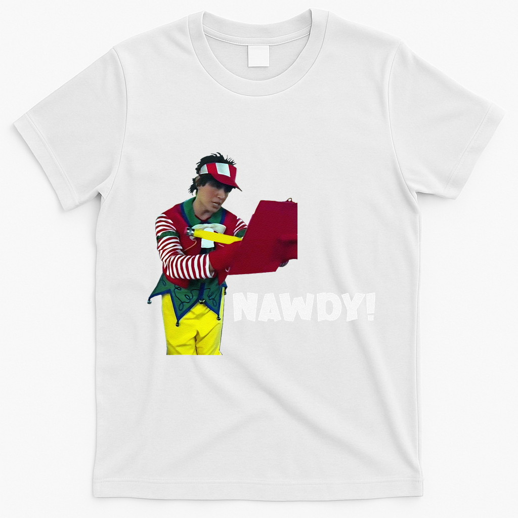 Tally The Elf Nawdy! Innocent Funny Christmas Holiday T-Shirt - White