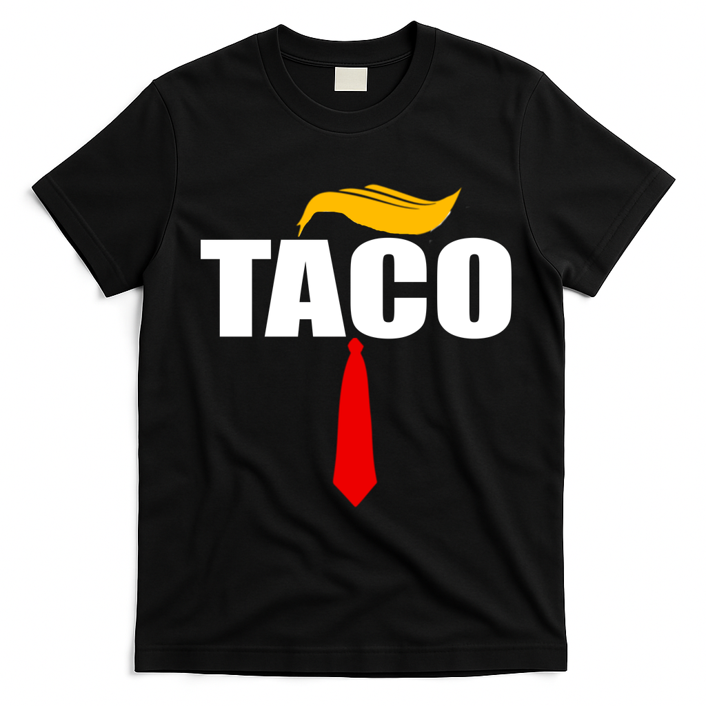 Taco Trump Hair Tie Funny T-Shirt - Black