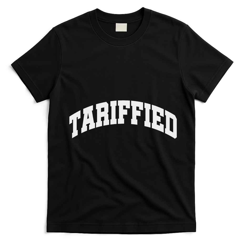 Tariffied Tariff Ied Funny Trump Economic Tariffs War T-Shirt - Black