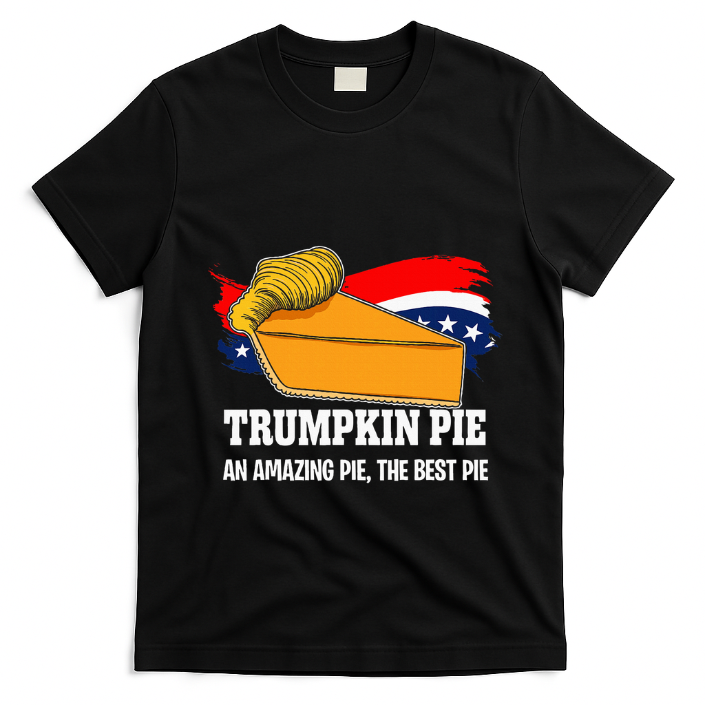 Thanksgiving Trumpkin Pumpkin Pie Donald Trump Political T-Shirt - Black