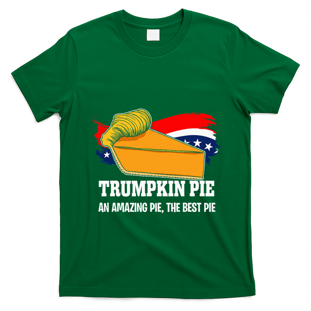 Thanksgiving Trumpkin Pumpkin Pie Donald Trump Political T-Shirt - Irish Green
