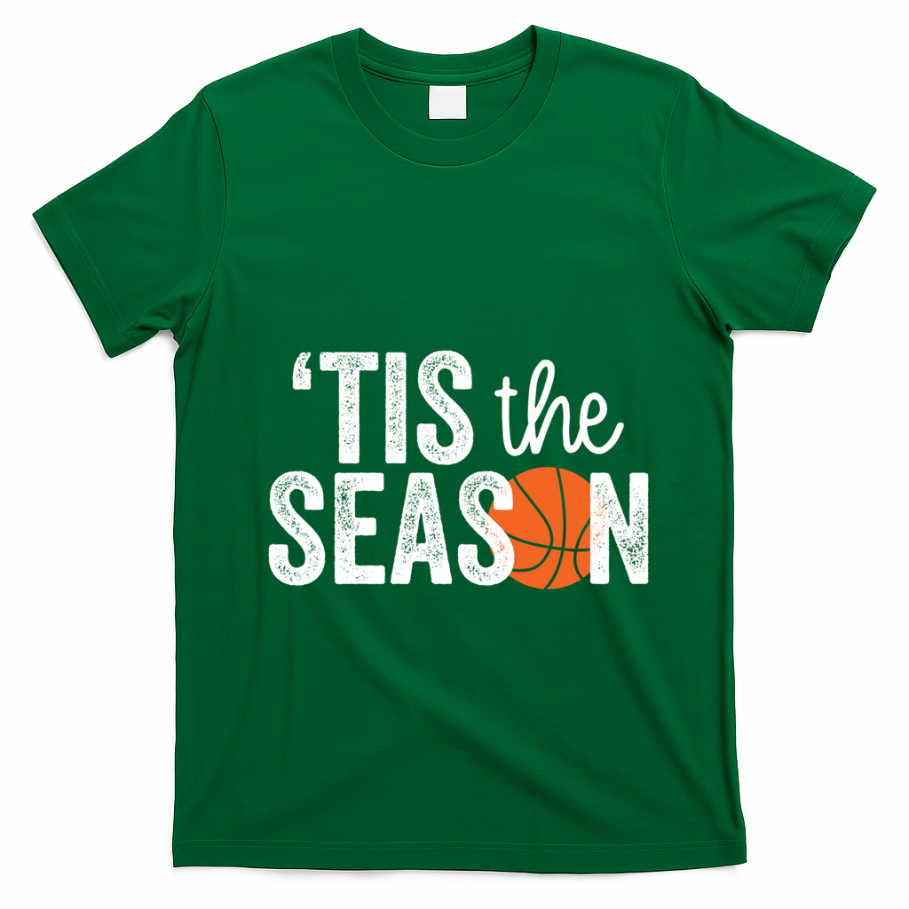 Tis The Season Basketball Player Gift T-Shirt - Irish Green