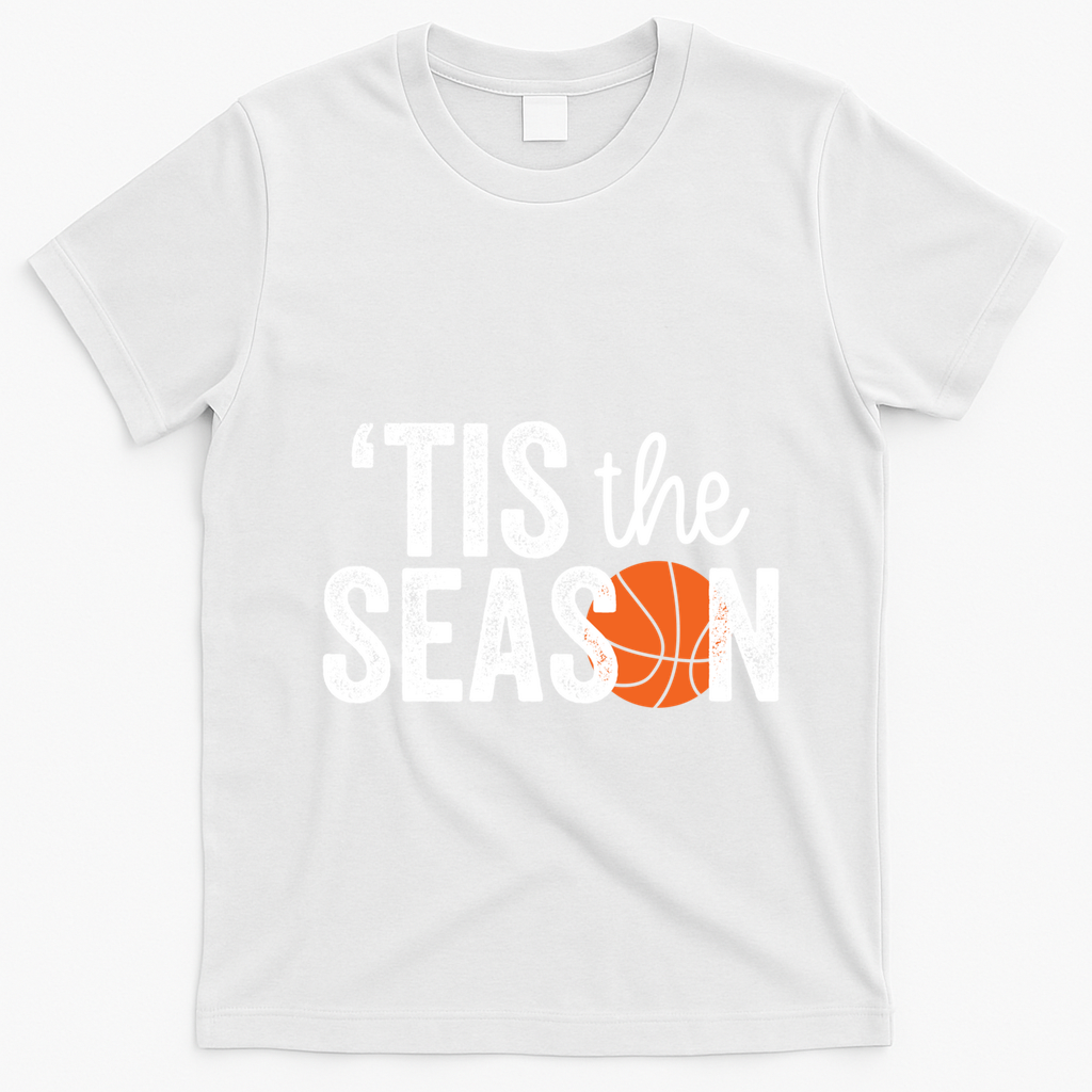 Tis The Season Basketball Player Gift T-Shirt - White