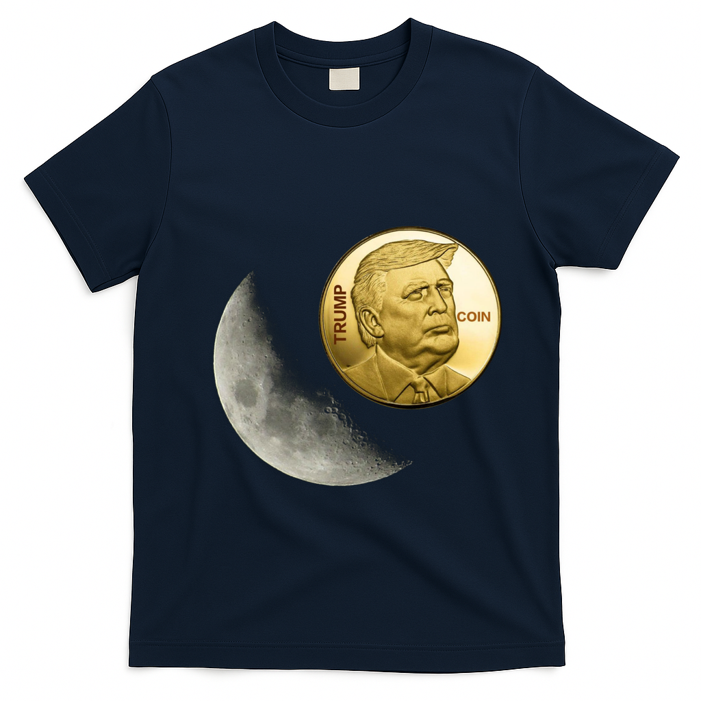 $Trump To The Moon T-Shirt - Navy Blue