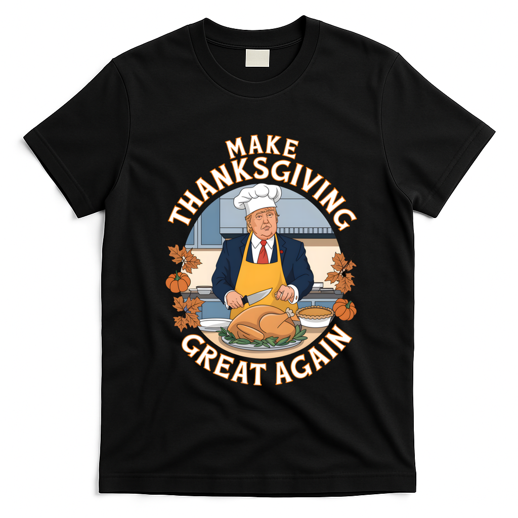 Trump Thanksgiving Turkey Make Thanksgiving Great Again Meaningful Gift T-Shirt - Black