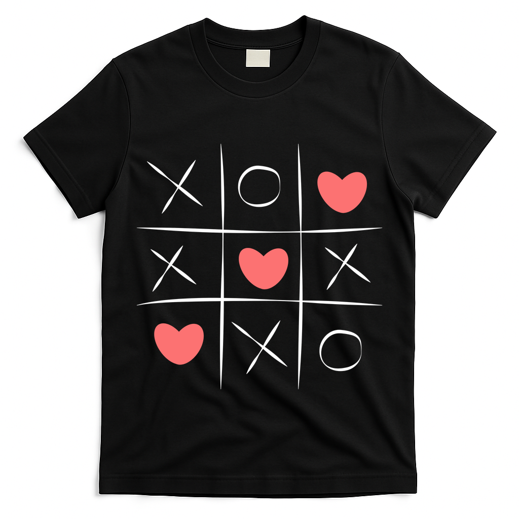 Tic Tac Toe Xoxo Valentines Day Cute T-Shirt