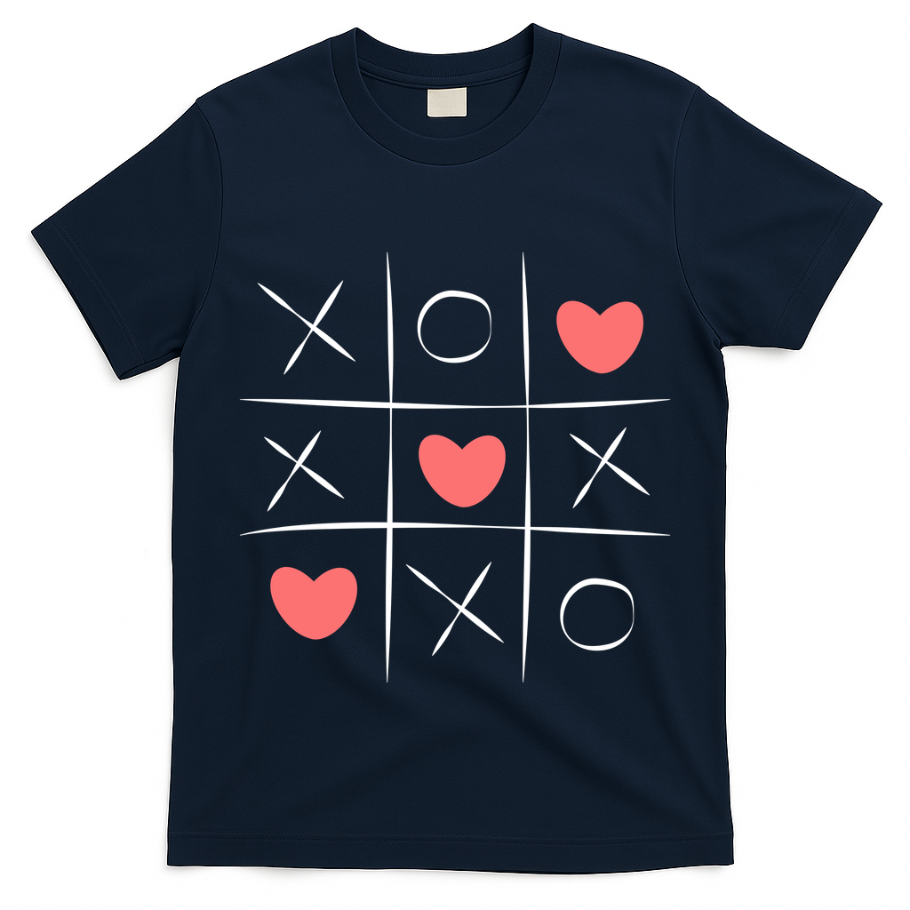 Tic Tac Toe Xoxo Valentines Day Cute T-Shirt
