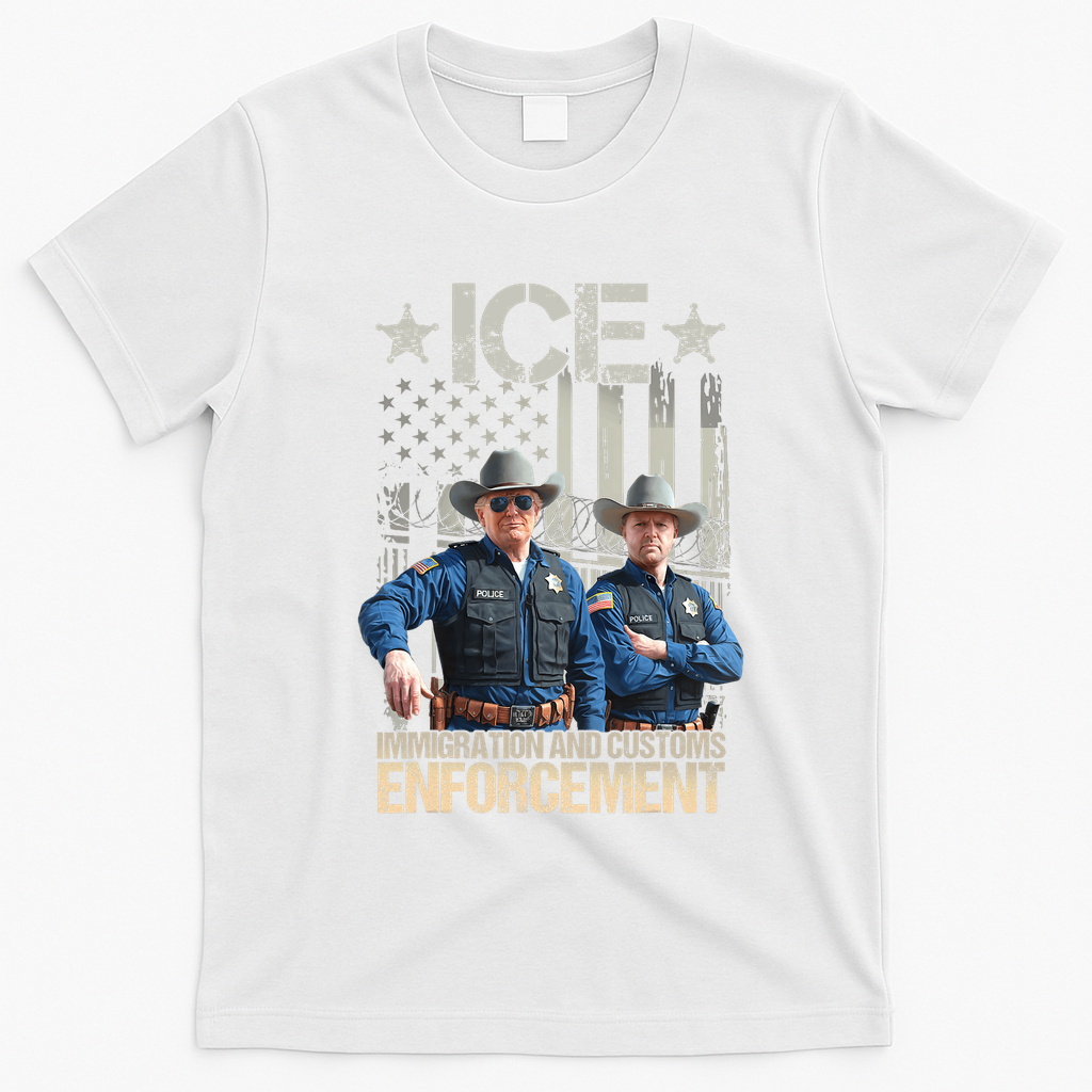 Trump Vance Ice Immigration And Customs Enforcement T-Shirt - White
