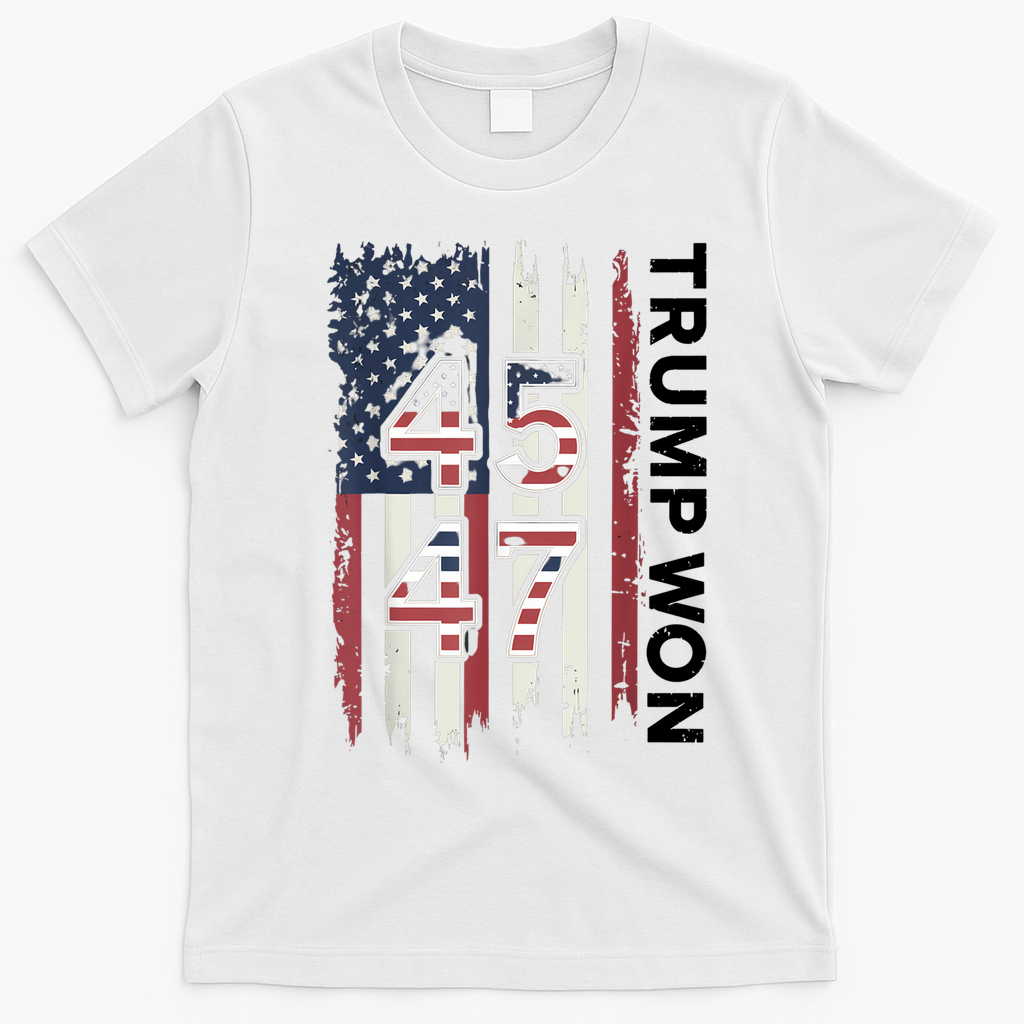 Trump Won 45 47 T-Shirt - White