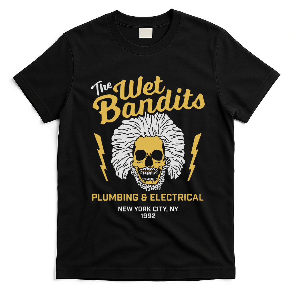 The Wet Bandits Funny Movie T-Shirt - Black