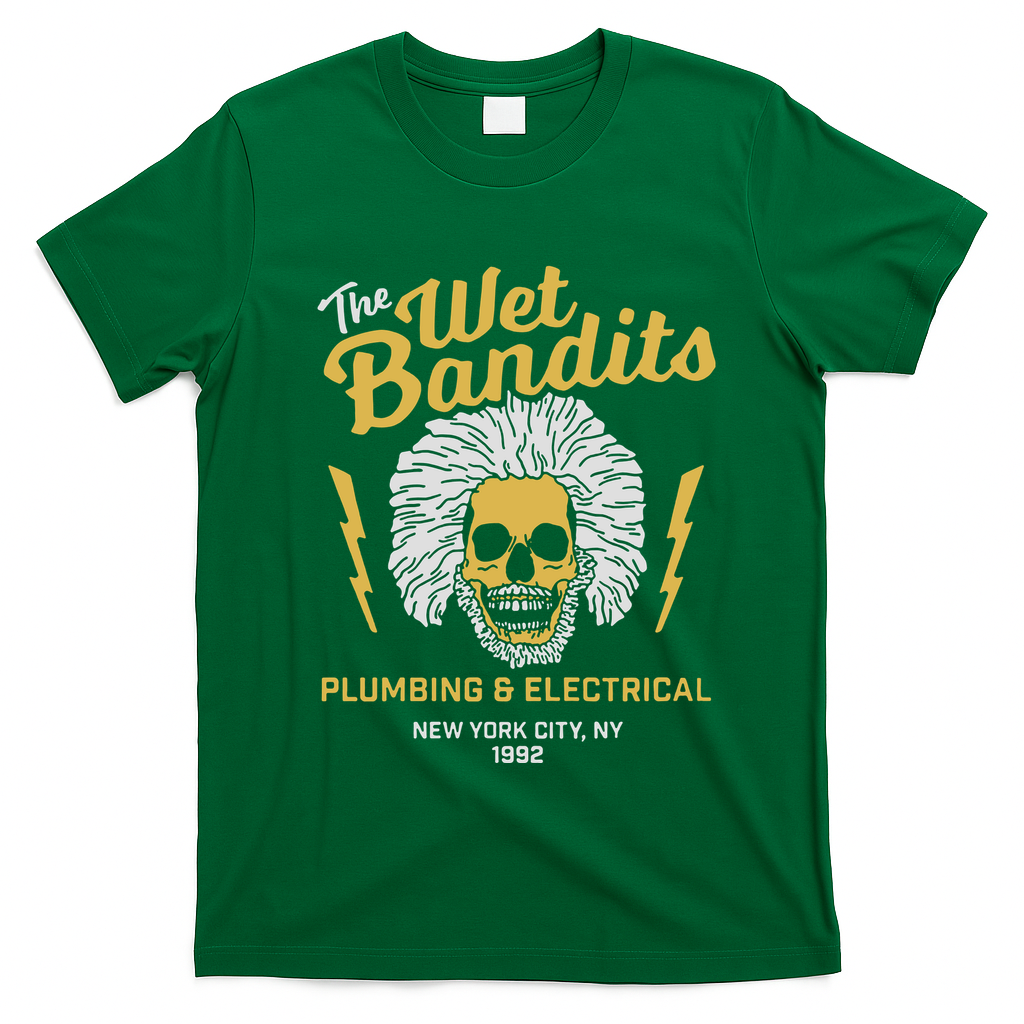 The Wet Bandits Funny Movie T-Shirt - Irish Green
