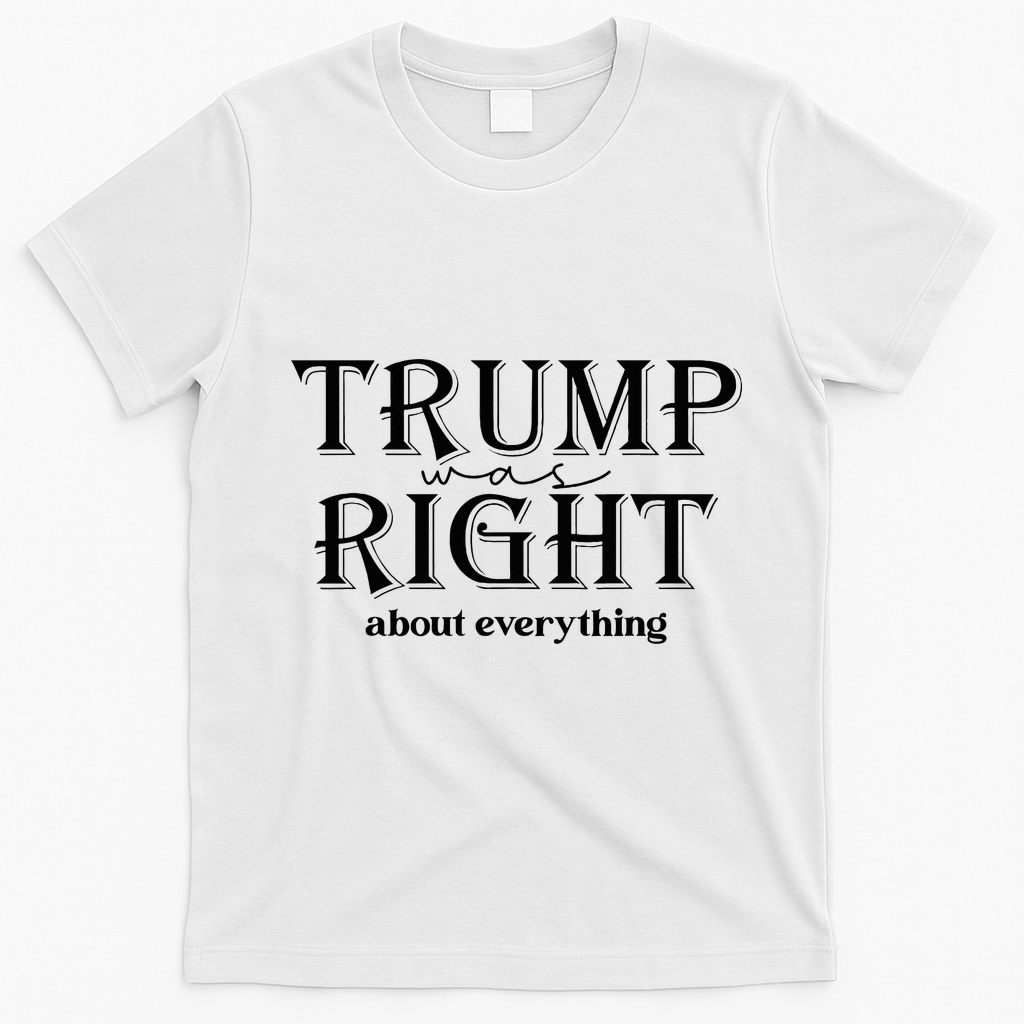 Trump Was Right About Everything Donald Trump Supporters T-Shirt - White