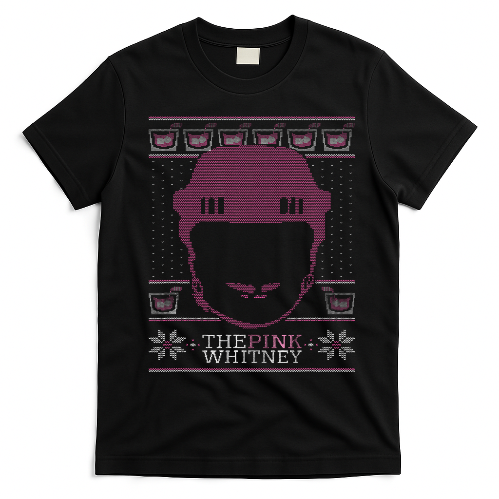 The Whitney Ugly Christmas Sweater Party Hockey T-Shirt - Black