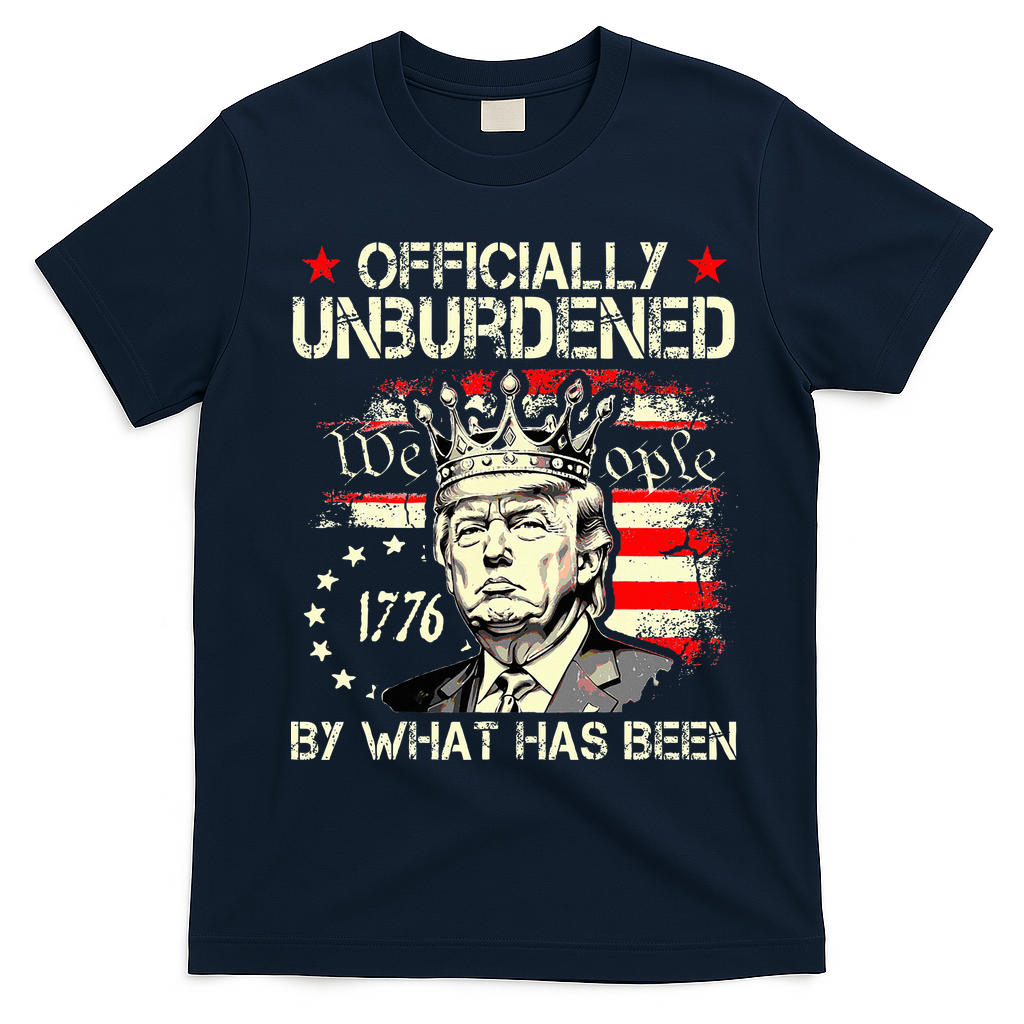 Unburdened By What Has Been Trump Victory T-Shirt - Navy Blue