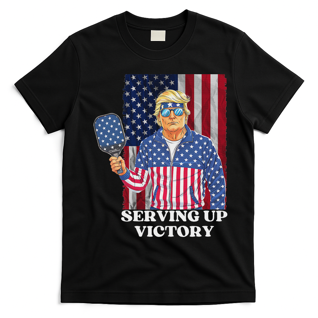 Usa Pickleball Champ Patriotic Trump Political T-Shirt - Black