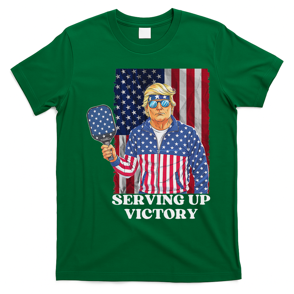 Usa Pickleball Champ Patriotic Trump Political T-Shirt - Irish Green