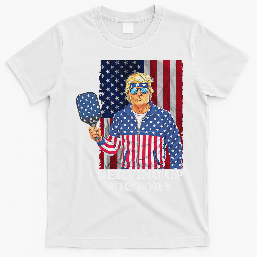 Usa Pickleball Champ Patriotic Trump Political T-Shirt - White
