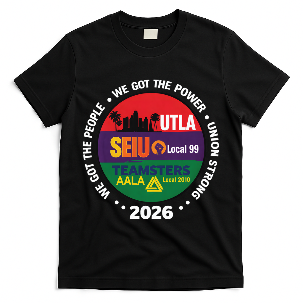 UTLA SEIU AALA Labor Movement T-Shirt - Black