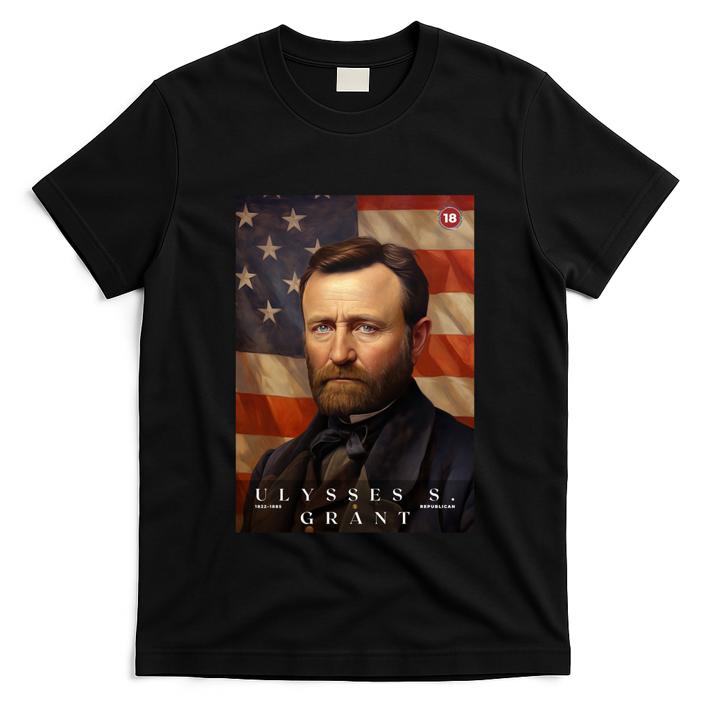 Ulysses S. Grant 18th President Of The United States Portrait T-Shirt