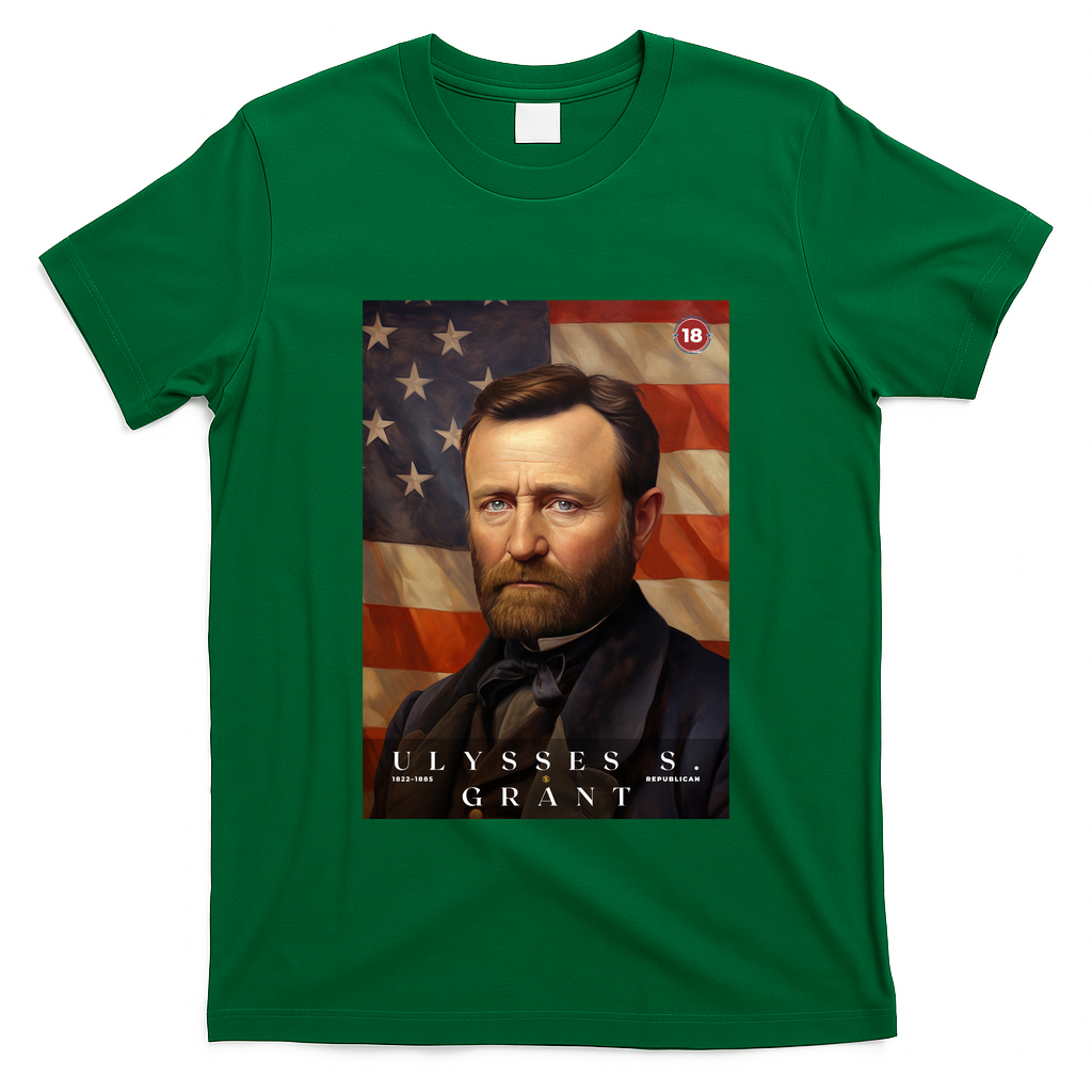 Ulysses S. Grant 18th President Of The United States Portrait T-Shirt