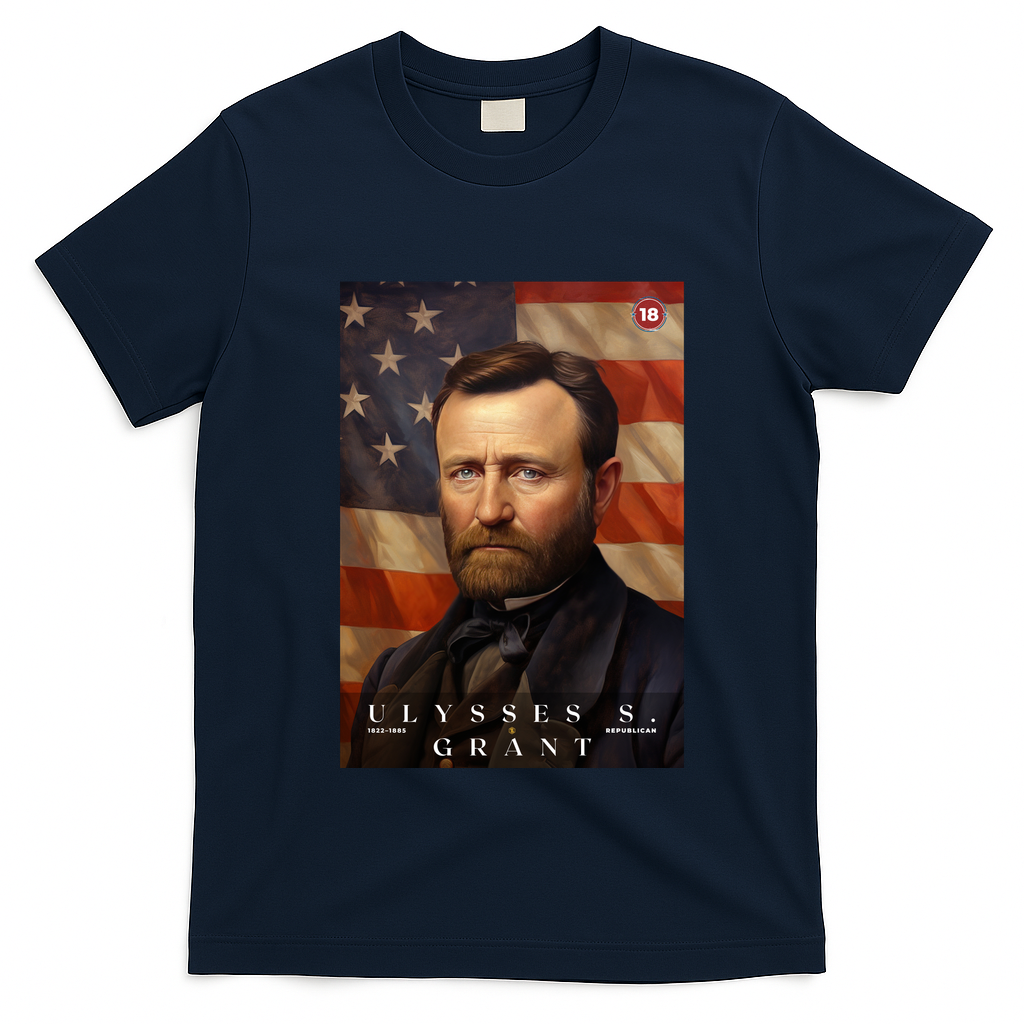 Ulysses S. Grant 18th President Of The United States Portrait T-Shirt