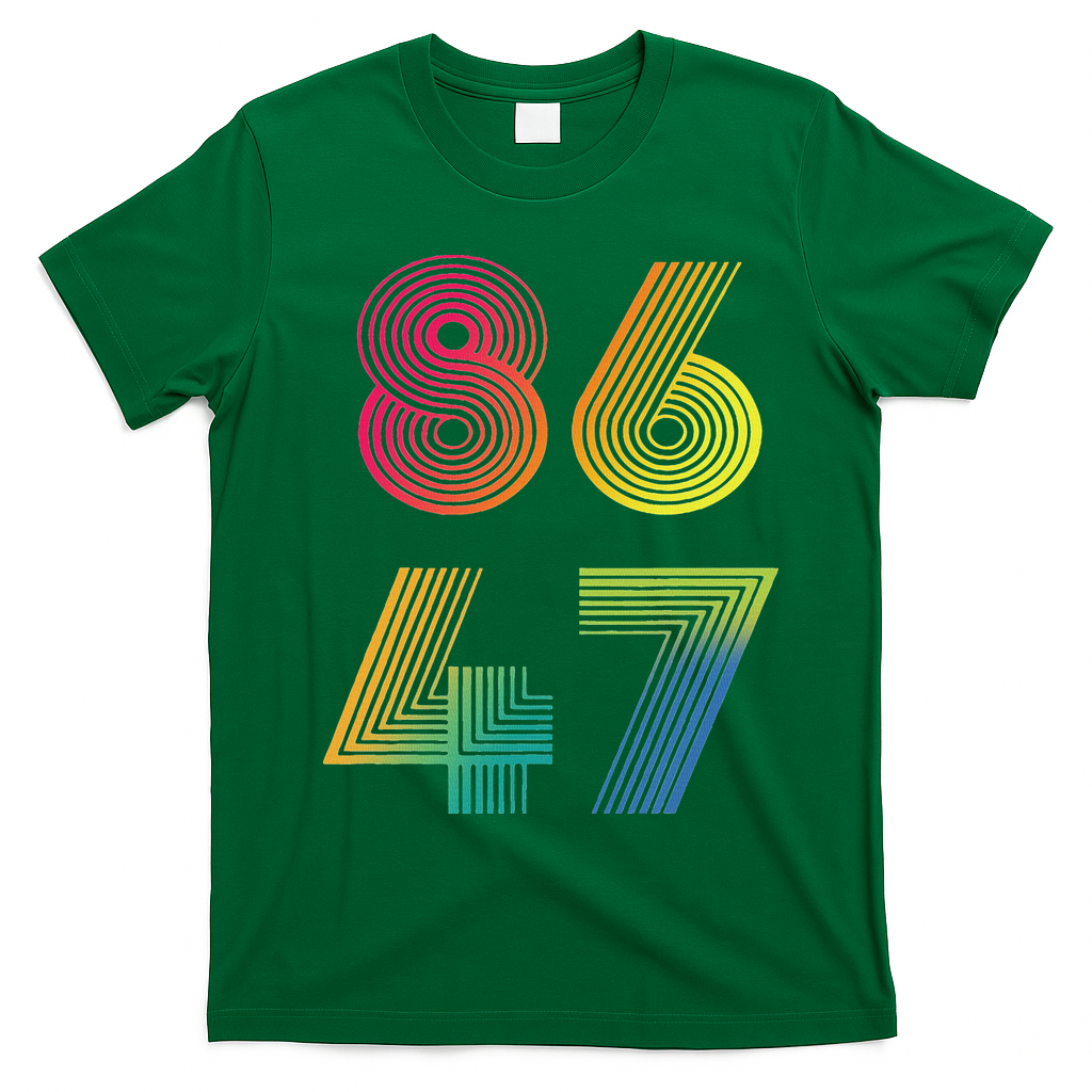 Vintage 86 47 Tie Dye Anti Trump 47 Anti Trump President T-Shirt - Irish Green