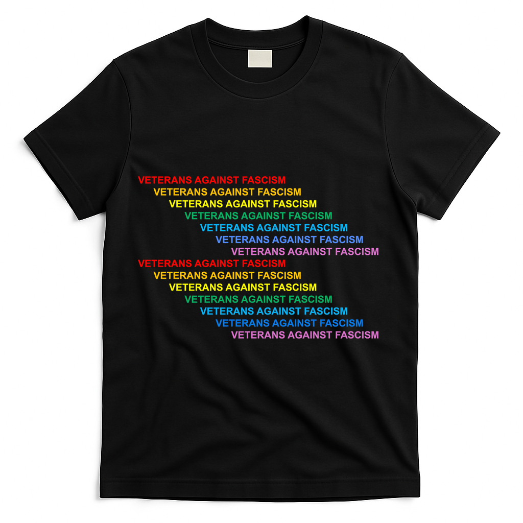 Veterians Against Fascism T-Shirt - Black