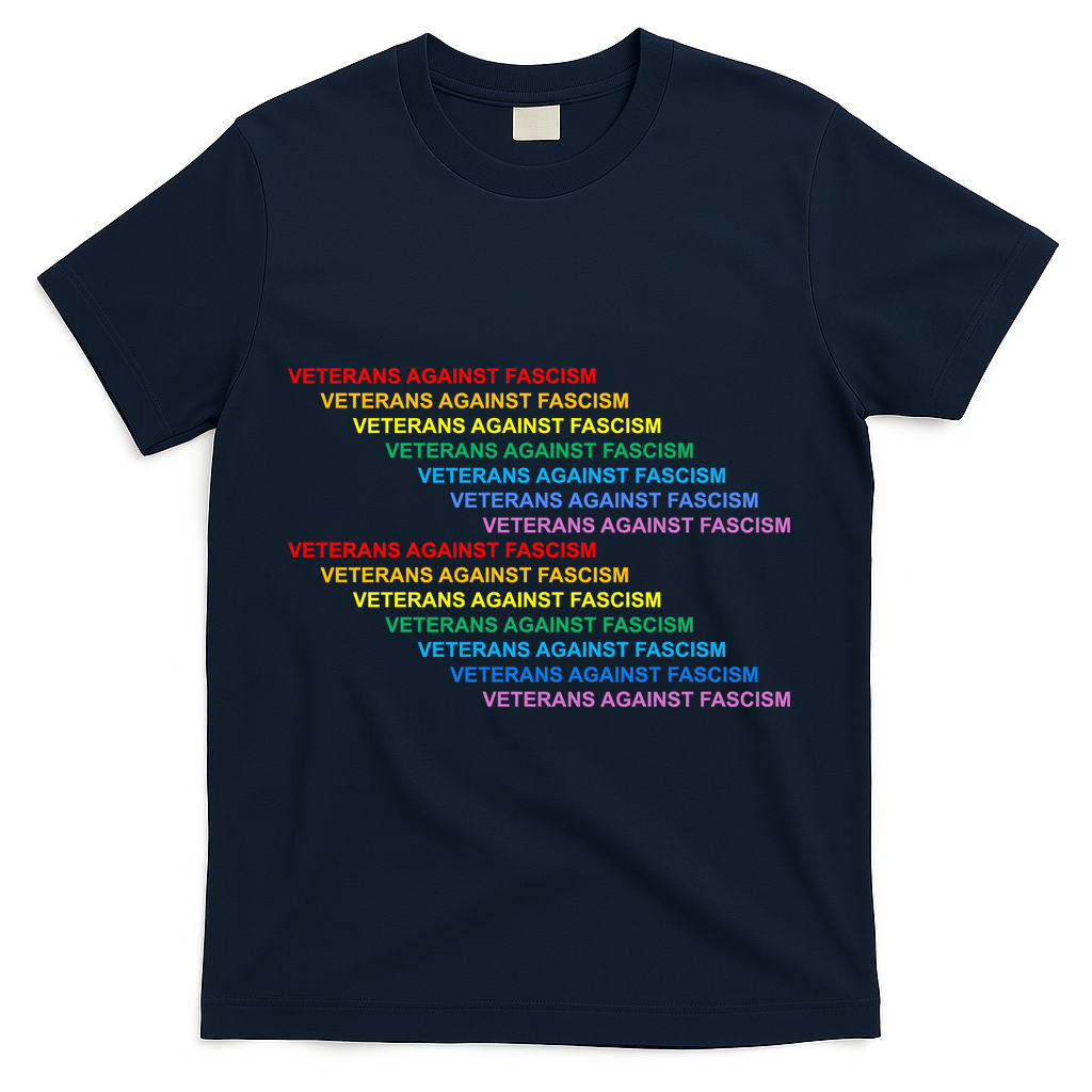 Veterians Against Fascism T-Shirt - Navy