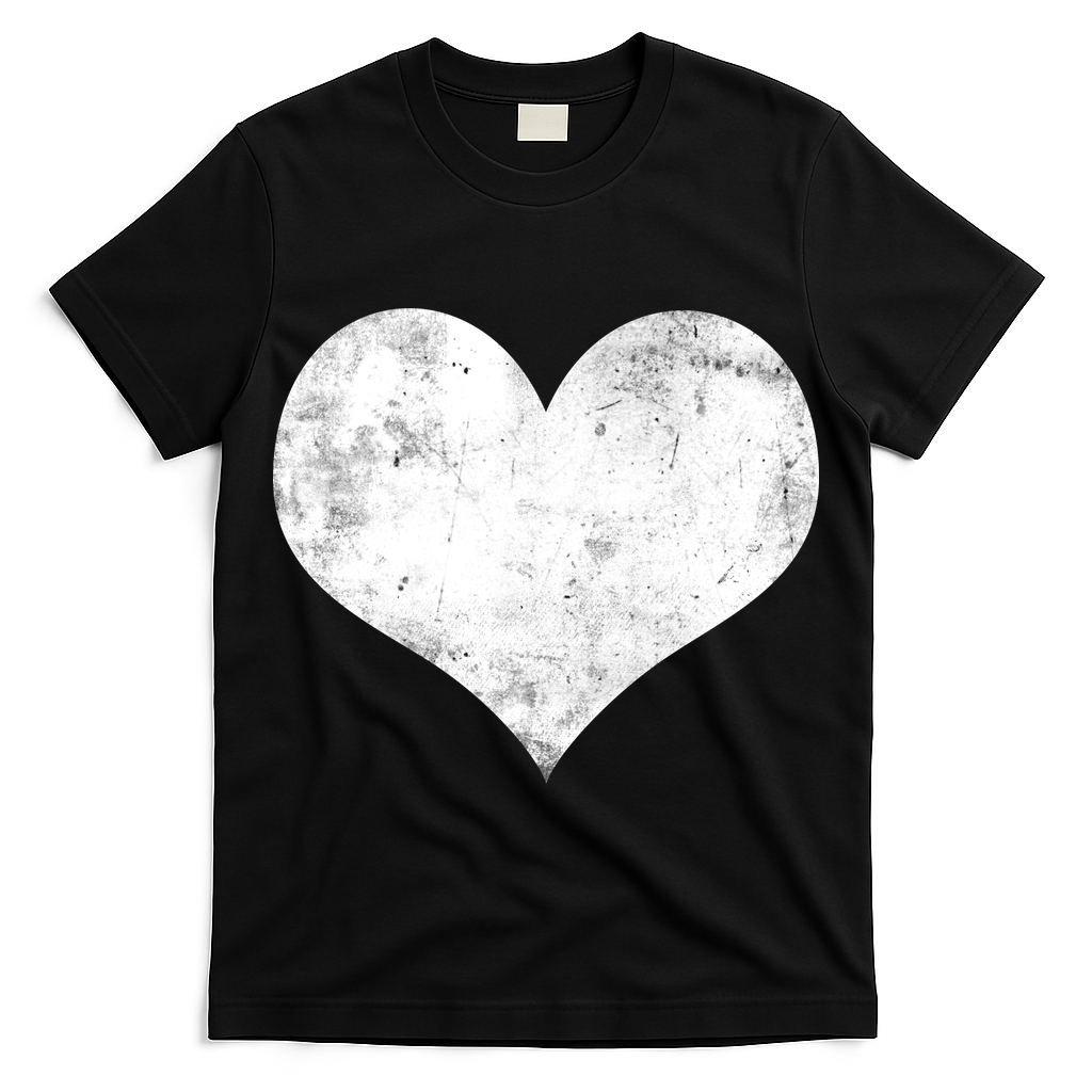 Cute Heart Valentines Day Vintage Distressed T-Shirt