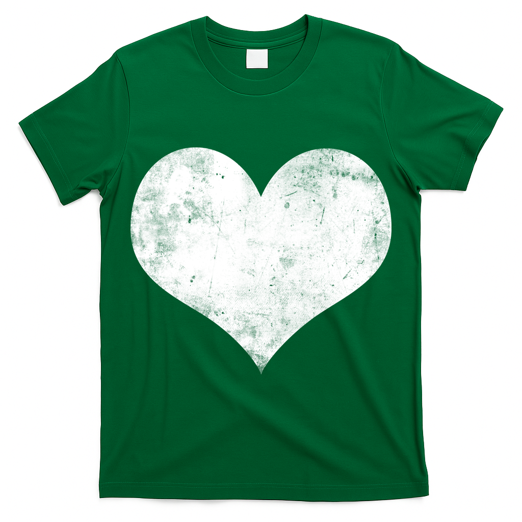 Cute Heart Valentines Day Vintage Distressed T-Shirt