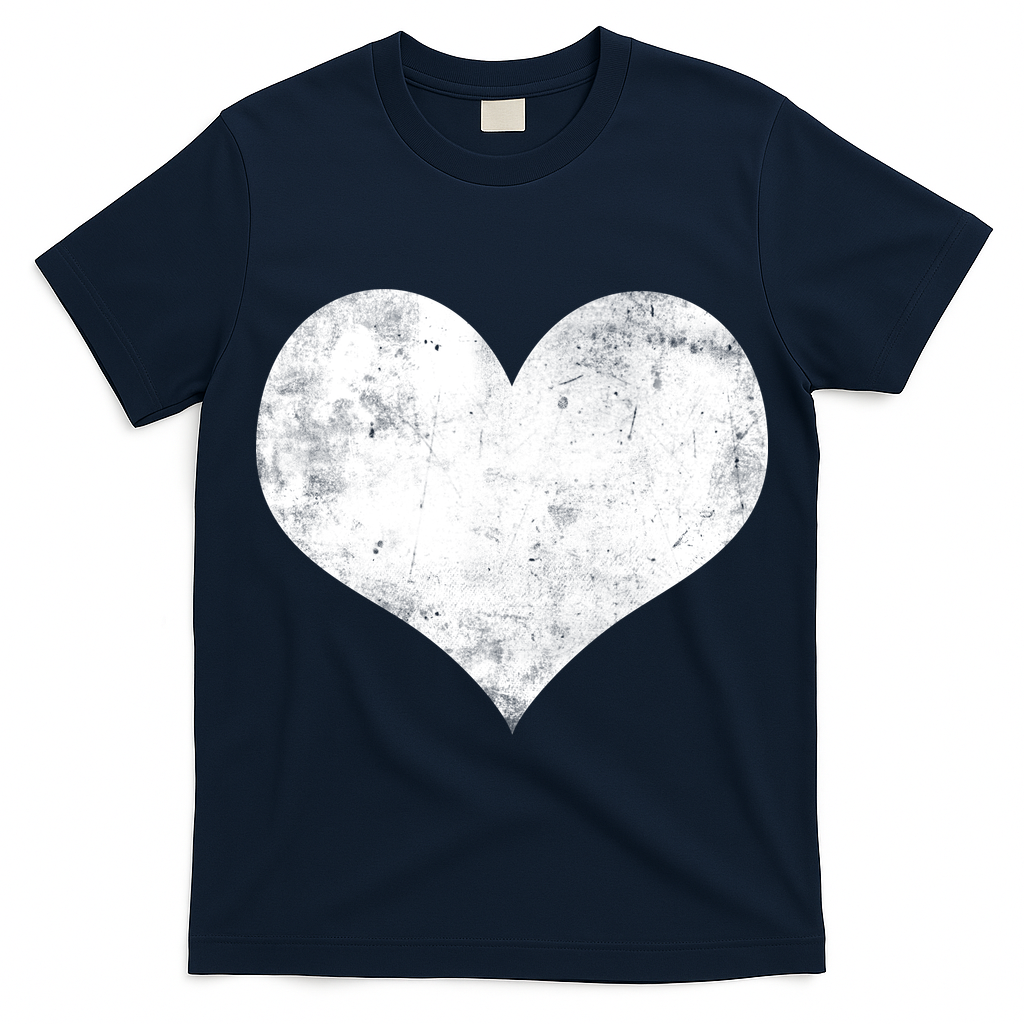 Cute Heart Valentines Day Vintage Distressed T-Shirt