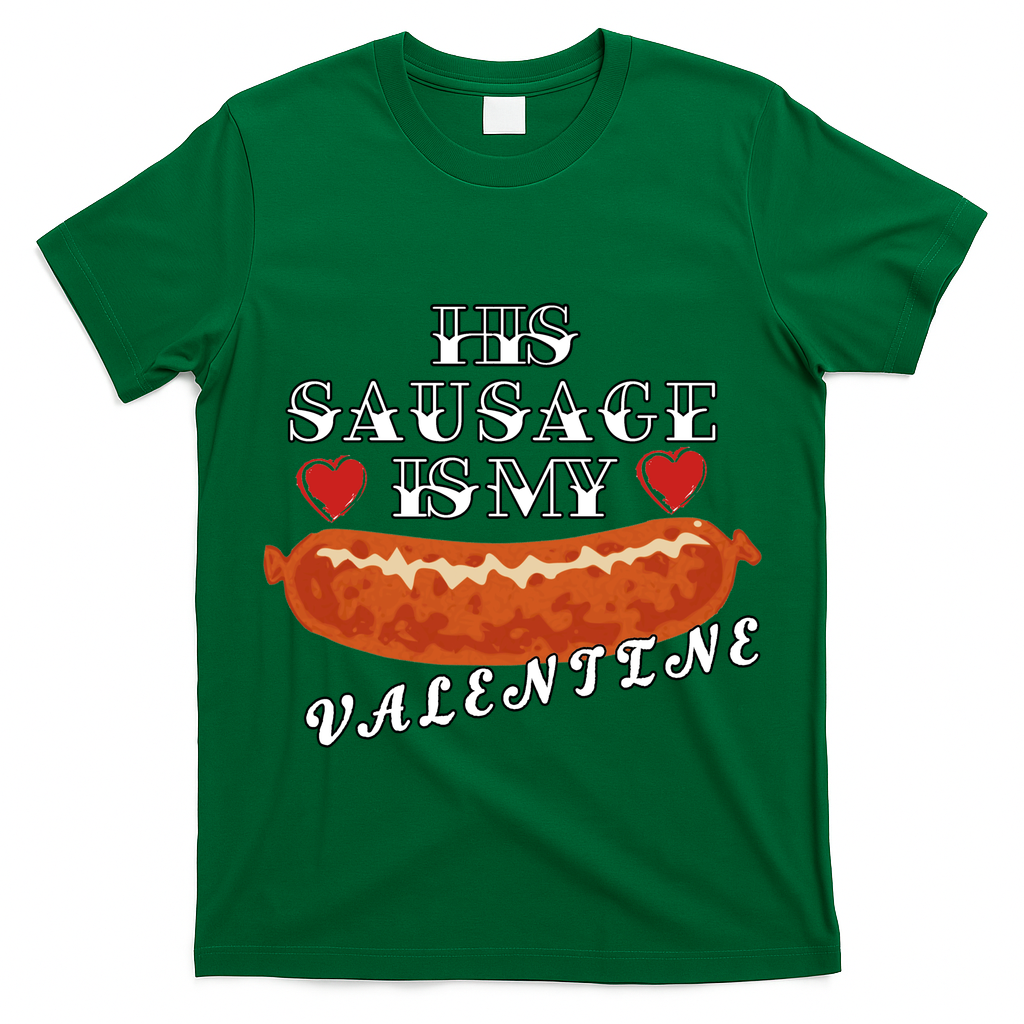 HIs Sausage Is My Valentine Dirty Offensive  T-Shirt