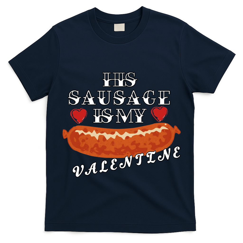 HIs Sausage Is My Valentine Dirty Offensive  T-Shirt