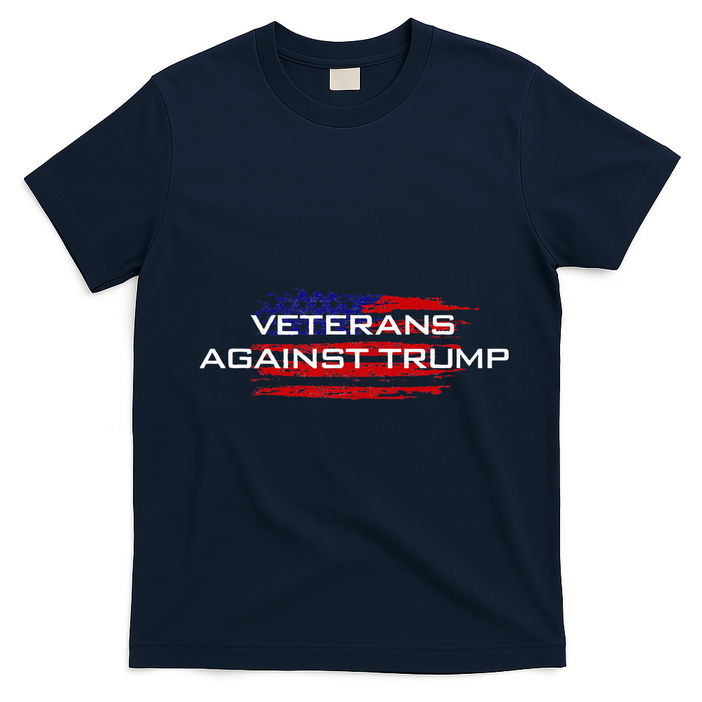 Veterans Against Trump Anti Trump T-Shirt - Navy Blue