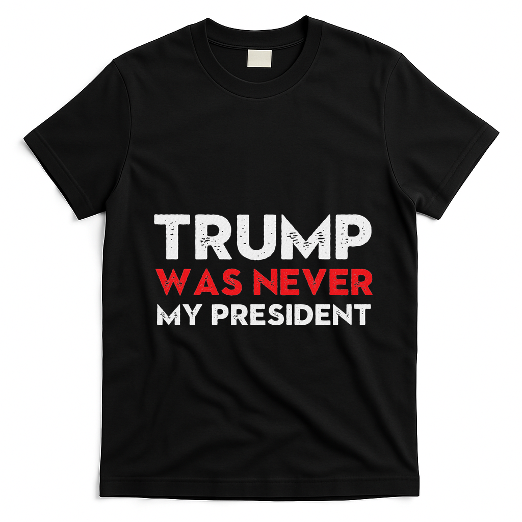 Vintage Anti Trump Was Never My President Trump Lost 8645 T-Shirt - Black