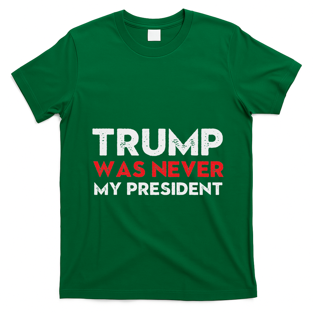 Vintage Anti Trump Was Never My President Trump Lost 8645 T-Shirt - Irish Green