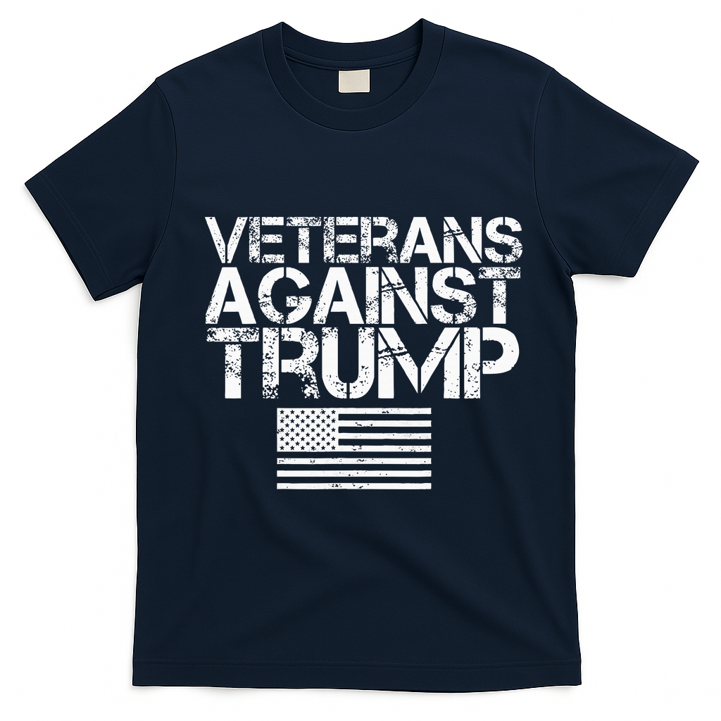 Veterans Against Trump  T-Shirt - Navy Blue