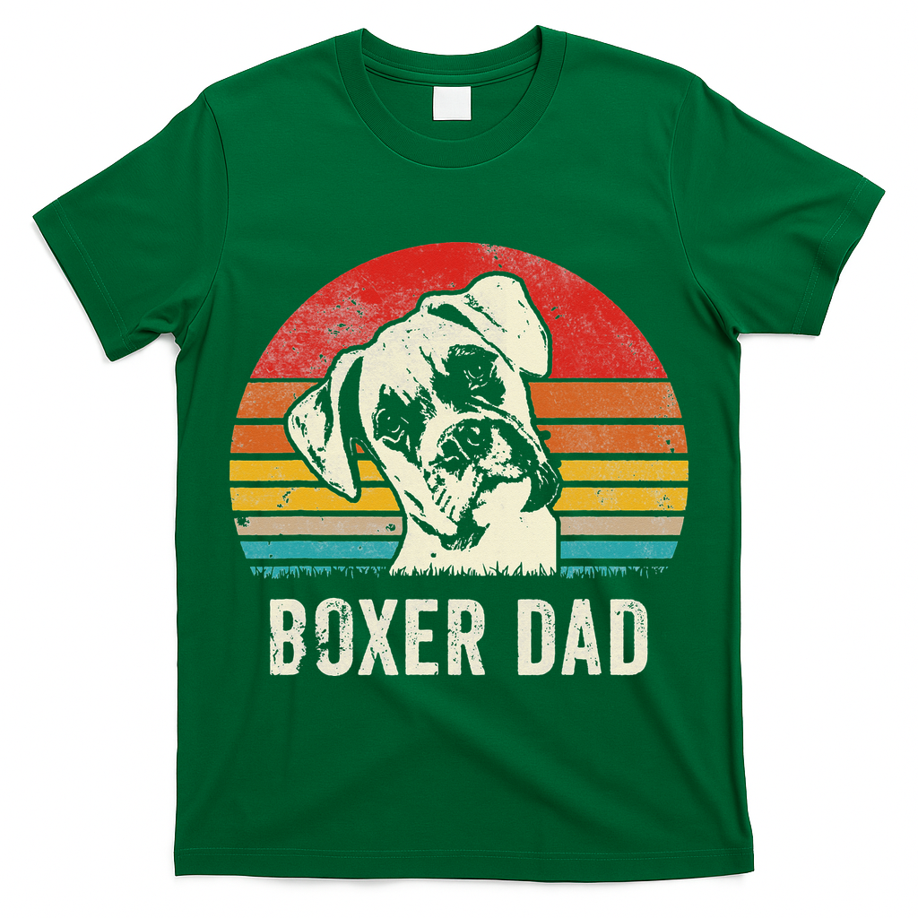 Vintage Boxer Dad Ever Daddy Gifts Dog Dad Father T-Shirt